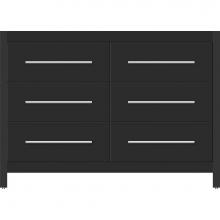 Strasser Woodenwork 58-002 - 48 X 18.5 X 34.5 Belltown Vanity Slab Sat Black 6 Drw