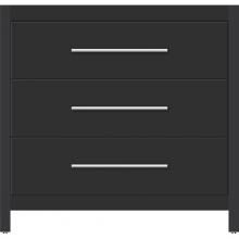Strasser Woodenwork 50.817 - 36 X 18.5 X 34.5 Belltown Vanity Slab Sat Black 3 Drw
