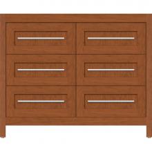 Strasser Woodenwork 56-779 - 42 X 18.5 X 34.5 Belltown Vanity Shaker Cinn Cherry 6 Drw