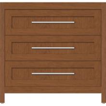 Strasser Woodenwork 50.770 - 36 X 18.5 X 34.5 Belltown Vanity Shaker Cinn Cherry 3 Drw