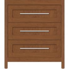 Strasser Woodenwork 50.790 - 30 X 18.5 X 34.5 Belltown Vanity Shaker Cinn Cherry 3 Drw