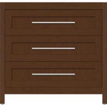 Strasser Woodenwork 55.817 - 36 X 21 X 34.5 Belltown Vanity Shaker Pecan Cherry 3 Drw