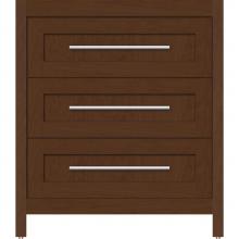 Strasser Woodenwork 55.820 - 30 X 18.5 X 34.5 Belltown Vanity Shaker Pecan Cherry 3 Drw