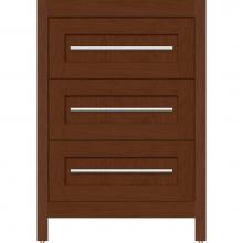 Strasser Woodenwork 55.829 - 24 X 21 X 34.5 Belltown Vanity Shaker Pecan Cherry 3 Drw