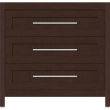 Strasser Woodenwork 50.771 - 36 X 18.5 X 34.5 Belltown Vanity Shaker Choc Cherry 3 Drw