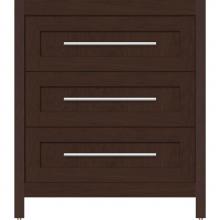 Strasser Woodenwork 50.791 - 30 X 18.5 X 34.5 Belltown Vanity Shaker Choc Cherry 3 Drw