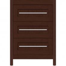 Strasser Woodenwork 55.700 - 24 X 21 X 34.5 Belltown Vanity Shaker Choc Cherry 3 Drw