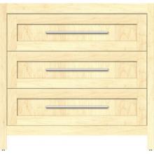 Strasser Woodenwork 50.772 - 36 X 18.5 X 34.5 Belltown Vanity Shaker Nat Maple 3 Drw
