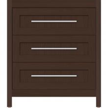 Strasser Woodenwork 55.844 - 30 X 18.5 X 34.5 Belltown Vanity Shaker Choc Oak 3 Drw