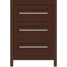 Strasser Woodenwork 55.853 - 24 X 21 X 34.5 Belltown Vanity Shaker Choc Oak 3 Drw