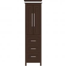 Strasser Woodenwork 55.849 - 19.5 X 21 X 70 Belltown Linen Shaker Choc Oak
