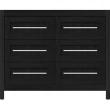 Strasser Woodenwork 56-786 - 42 X 18.5 X 34.5 Belltown Vanity Shaker Midnight Oak 6 Drw