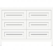 Strasser Woodenwork 56-892 - 48 X 21 X 34.5 Belltown Vanity Shaker Sat White 6 Drw