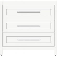 Strasser Woodenwork 50.765 - 36 X 21 X 34.5 Belltown Vanity Shaker Sat White 3 Drw
