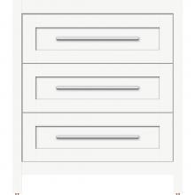 Strasser Woodenwork 50.795 - 30 X 18.5 X 34.5 Belltown Vanity Shaker Sat White 3 Drw