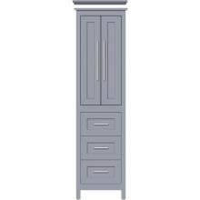 Strasser Woodenwork 55.897 - 19.5 X 21 X 70 Belltown Linen Shaker Sat Silver