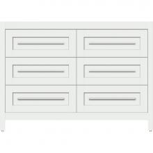 Strasser Woodenwork 56-895 - 48 X 21 X 34.5 Belltown Vanity Shaker Powder Grey 6 Drw