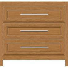 Strasser Woodenwork 55.747 - 36 X 18.5 X 34.5 Belltown Vanity Deco Miter Nat Cherry 3 Drw