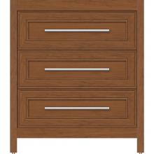 Strasser Woodenwork 55.769 - 30 X 18.5 X 34.5 Belltown Vanity Deco Miter Cinn Cherry 3 Drw