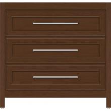 Strasser Woodenwork 55.833 - 36 X 21 X 34.5 Belltown Vanity Deco Miter Pecan Cherry 3 Drw