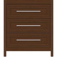 Strasser Woodenwork 55.836 - 30 X 18.5 X 34.5 Belltown Vanity Deco Miter Pecan Cherry 3 Drw