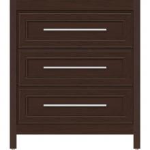 Strasser Woodenwork 55.760 - 30 X 21 X 34.5 Belltown Vanity Deco Miter Choc Cherry 3 Drw