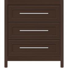 Strasser Woodenwork 55.859 - 30 X 21 X 34.5 Belltown Vanity Deco Miter Choc Oak 3 Drw