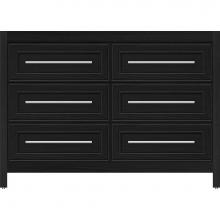 Strasser Woodenwork 56-921 - 48 X 21 X 34.5 Belltown Vanity Deco Miter Midnight Oak 6 Drw