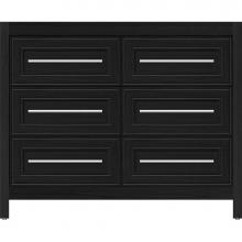 Strasser Woodenwork 56-801 - 42 X 21 X 34.5 Belltown Vanity Deco Miter Midnight Oak 6 Drw