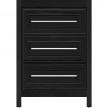 Strasser Woodenwork 55.887 - 24 X 21 X 34.5 Belltown Vanity Deco Miter Midnight Oak 3 Drw