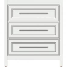 Strasser Woodenwork 55.932 - 30 X 18.5 X 34.5 Belltown Vanity Deco Miter Powder Grey 3 Drw