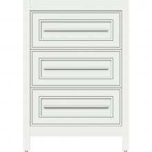 Strasser Woodenwork 55.935 - 24 X 21 X 34.5 Belltown Vanity Deco Miter Powder Grey 3 Drw
