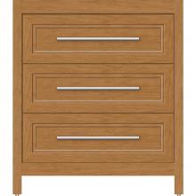 Strasser Woodenwork 55.957 - 30 X 21 X 34.5 Belltown Vanity Ogee Miter Nat Cherry 3 Drw