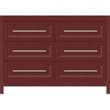 Strasser Woodenwork 56-943 - 48 X 21 X 34.5 Belltown Vanity Ogee Miter Dk Cherry 6 Drw