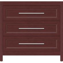 Strasser Woodenwork 55.938 - 36 X 21 X 34.5 Belltown Vanity Ogee Miter Dk Cherry 3 Drw