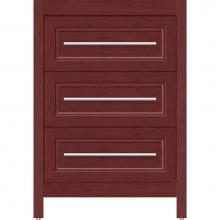 Strasser Woodenwork 56.008 - 24 X 18.5 X 34.5 Belltown Vanity Ogee Miter Dk Cherry 3 Drw