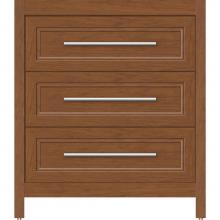 Strasser Woodenwork 55.969 - 30 X 18.5 X 34.5 Belltown Vanity Ogee Miter Cinn Cherry 3 Drw