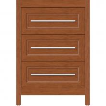 Strasser Woodenwork 55.999 - 24 X 21 X 34.5 Belltown Vanity Ogee Miter Cinn Cherry 3 Drw