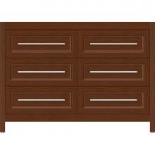 Strasser Woodenwork 56-960 - 48 X 18.5 X 34.5 Belltown Vanity Ogee Miter Pecan Cherry 6 Drw