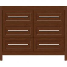 Strasser Woodenwork 56-840 - 42 X 18.5 X 34.5 Belltown Vanity Ogee Miter Pecan Cherry 6 Drw