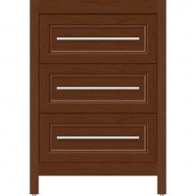 Strasser Woodenwork 56.024 - 24 X 18.5 X 34.5 Belltown Vanity Ogee Miter Pecan Cherry 3 Drw