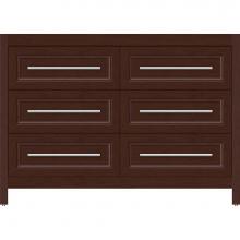 Strasser Woodenwork 56-961 - 48 X 18.5 X 34.5 Belltown Vanity Ogee Miter Choc Cherry 6 Drw