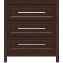 Strasser Woodenwork 55.970 - 30 X 18.5 X 34.5 Belltown Vanity Ogee Miter Choc Cherry 3 Drw