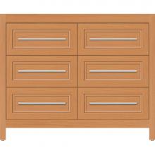 Strasser Woodenwork 56-828 - 42 X 21 X 34.5 Belltown Vanity Ogee Miter Nat Oak 6 Drw