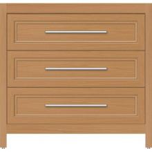 Strasser Woodenwork 55.952 - 36 X 18.5 X 34.5 Belltown Vanity Ogee Miter Nat Oak 3 Drw