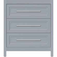 Strasser Woodenwork 55.963 - 30 X 21 X 34.5 Belltown Vanity Ogee Miter Silver Oak 3 Drw