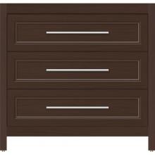 Strasser Woodenwork 56.025 - 36 X 21 X 34.5 Belltown Vanity Ogee Miter Choc Oak 3 Drw