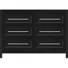 Strasser Woodenwork 56-951 - 48 X 21 X 34.5 Belltown Vanity Ogee Miter Midnight Oak 6 Drw