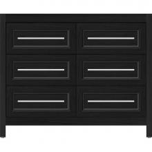 Strasser Woodenwork 56-831 - 42 X 21 X 34.5 Belltown Vanity Ogee Miter Midnight Oak 6 Drw