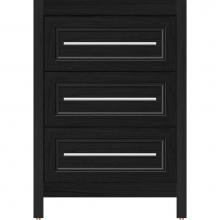 Strasser Woodenwork 56.040 - 24 X 18.5 X 34.5 Belltown Vanity Ogee Miter Midnight Oak 3 Drw